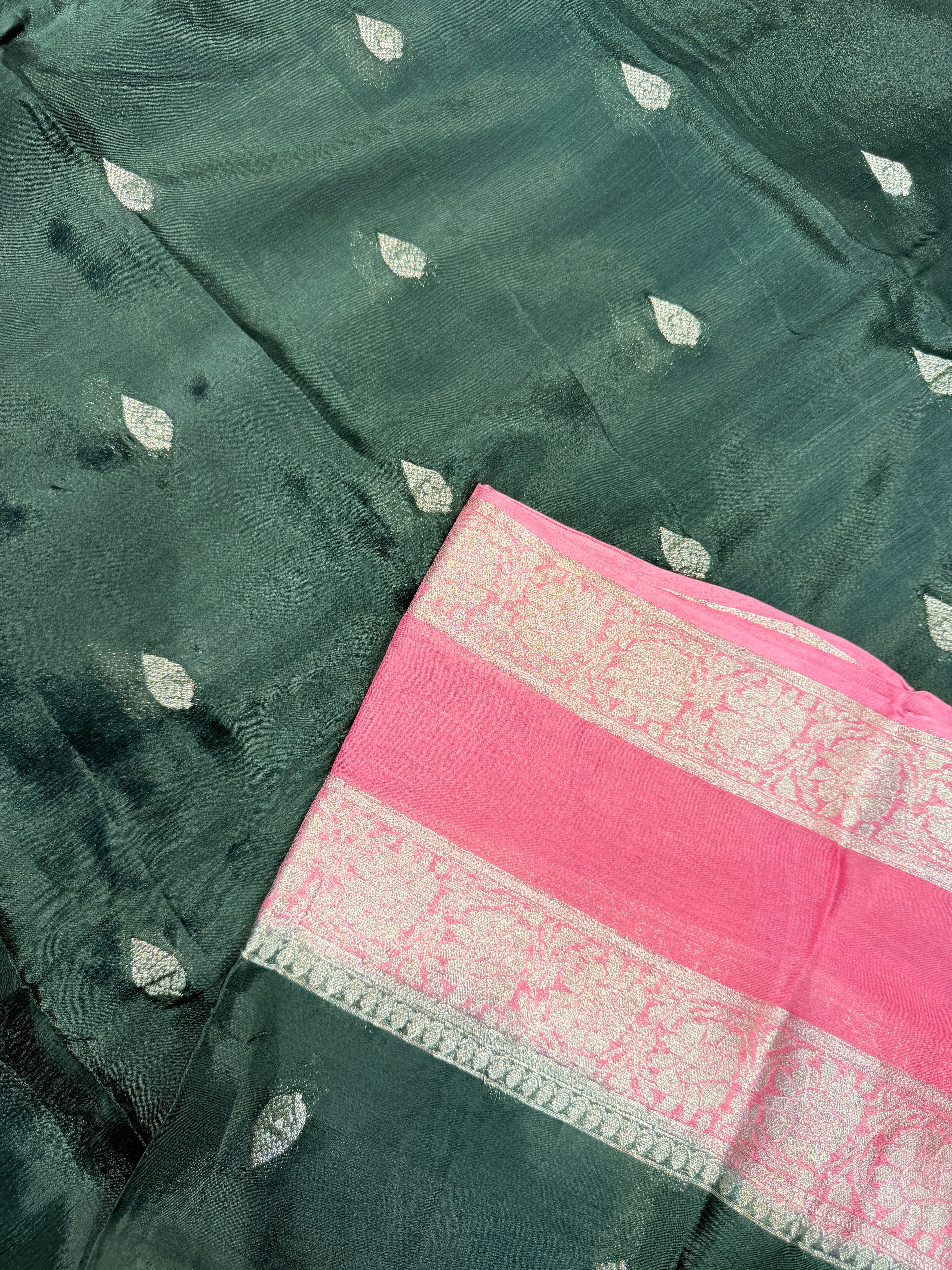 Chinnon Silk Crepe Bentex- Bottle Green