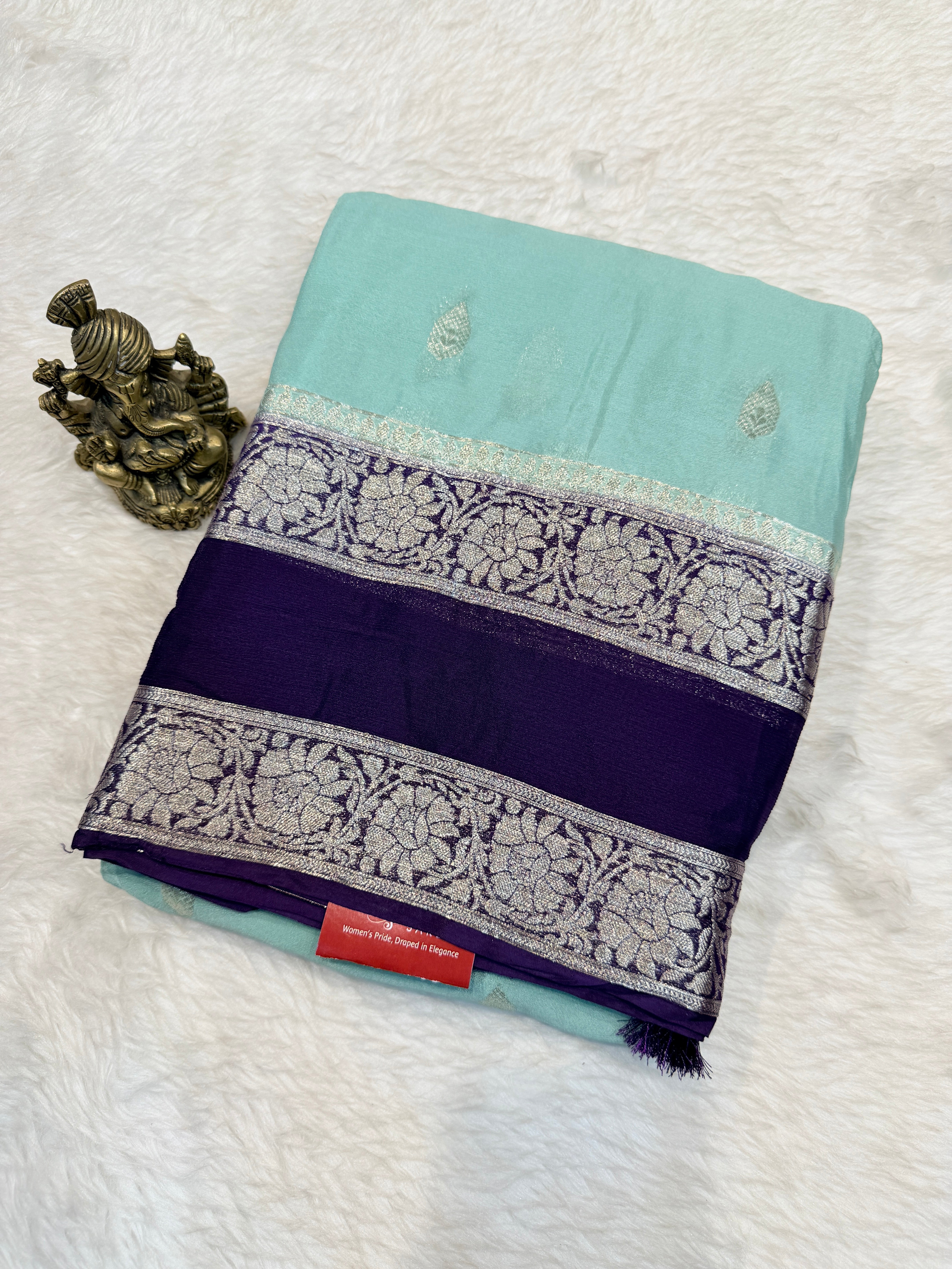 Chinnon Silk Crepe Bentex-Pista Green