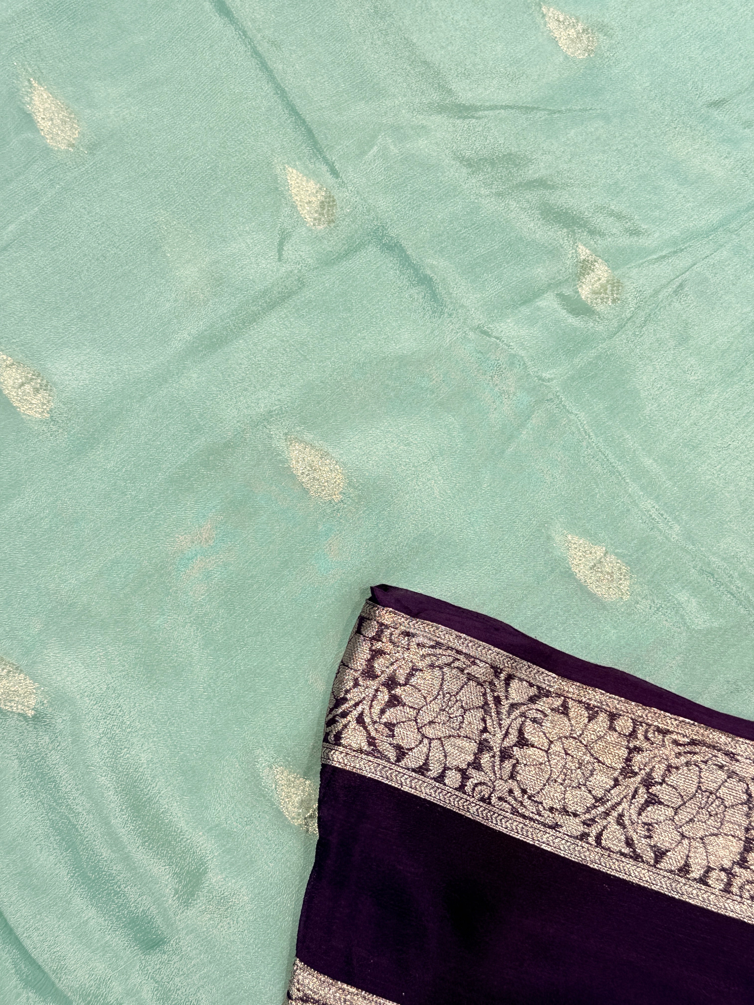 Chinnon Silk Crepe Bentex-Pista Green