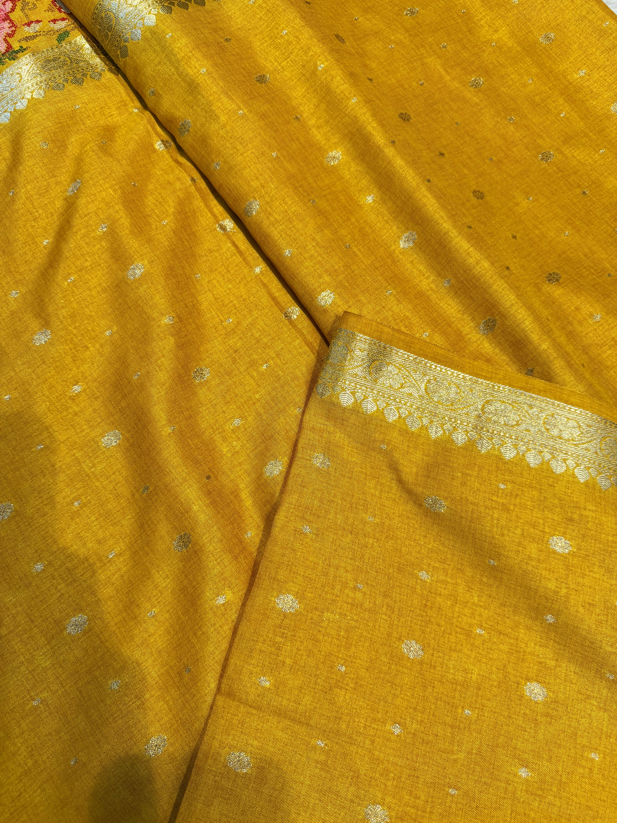 Tussar Embroidery Border