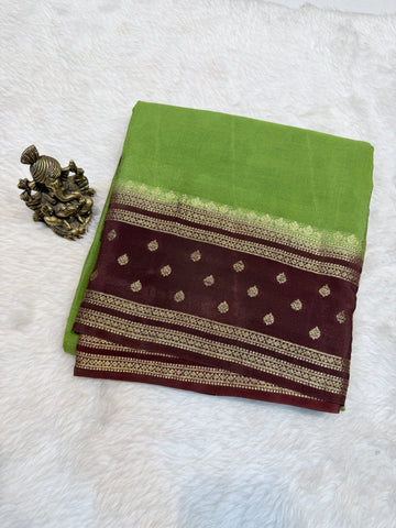 Chiffon Georgette Contrast