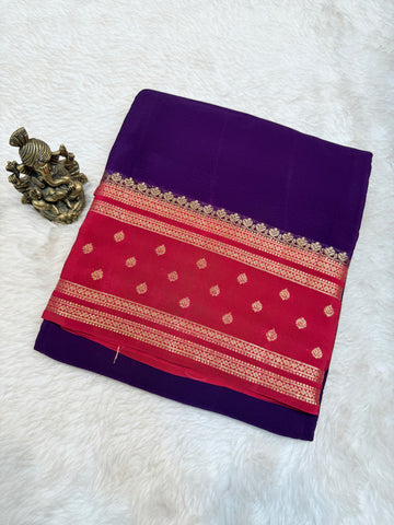 Chiffon Georgette Contrast