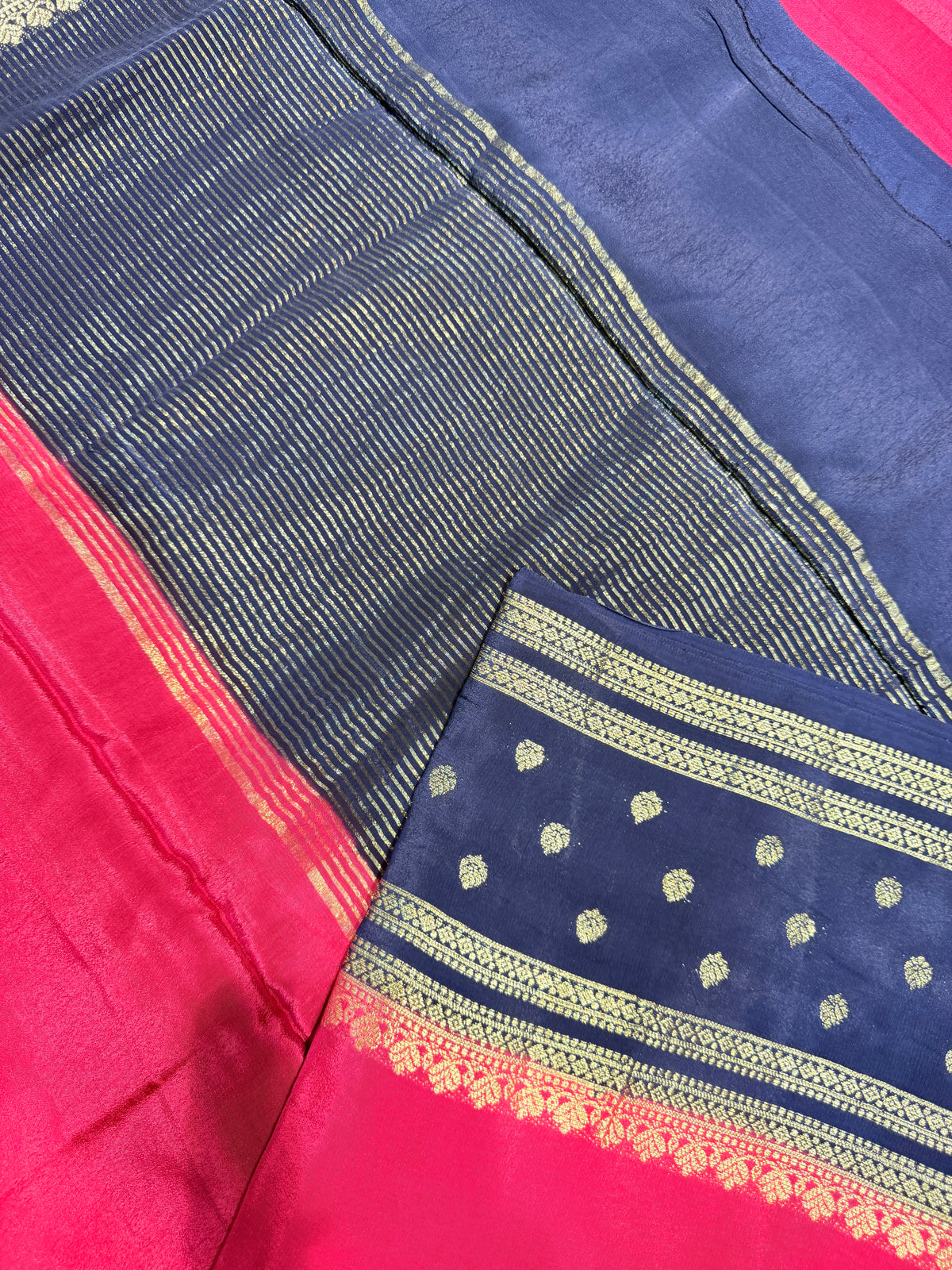 Chiffon Georgette Contrast
