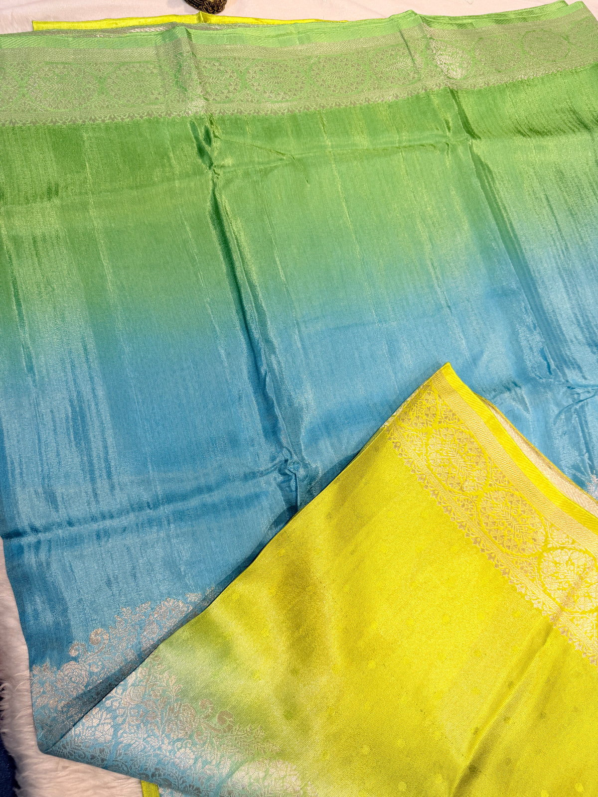 Banaras Raw Silk Multi shades