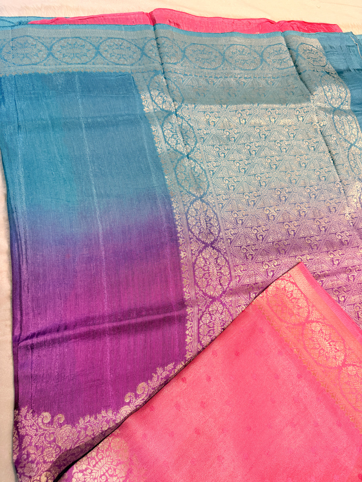 Banaras Raw Silk Multi shades