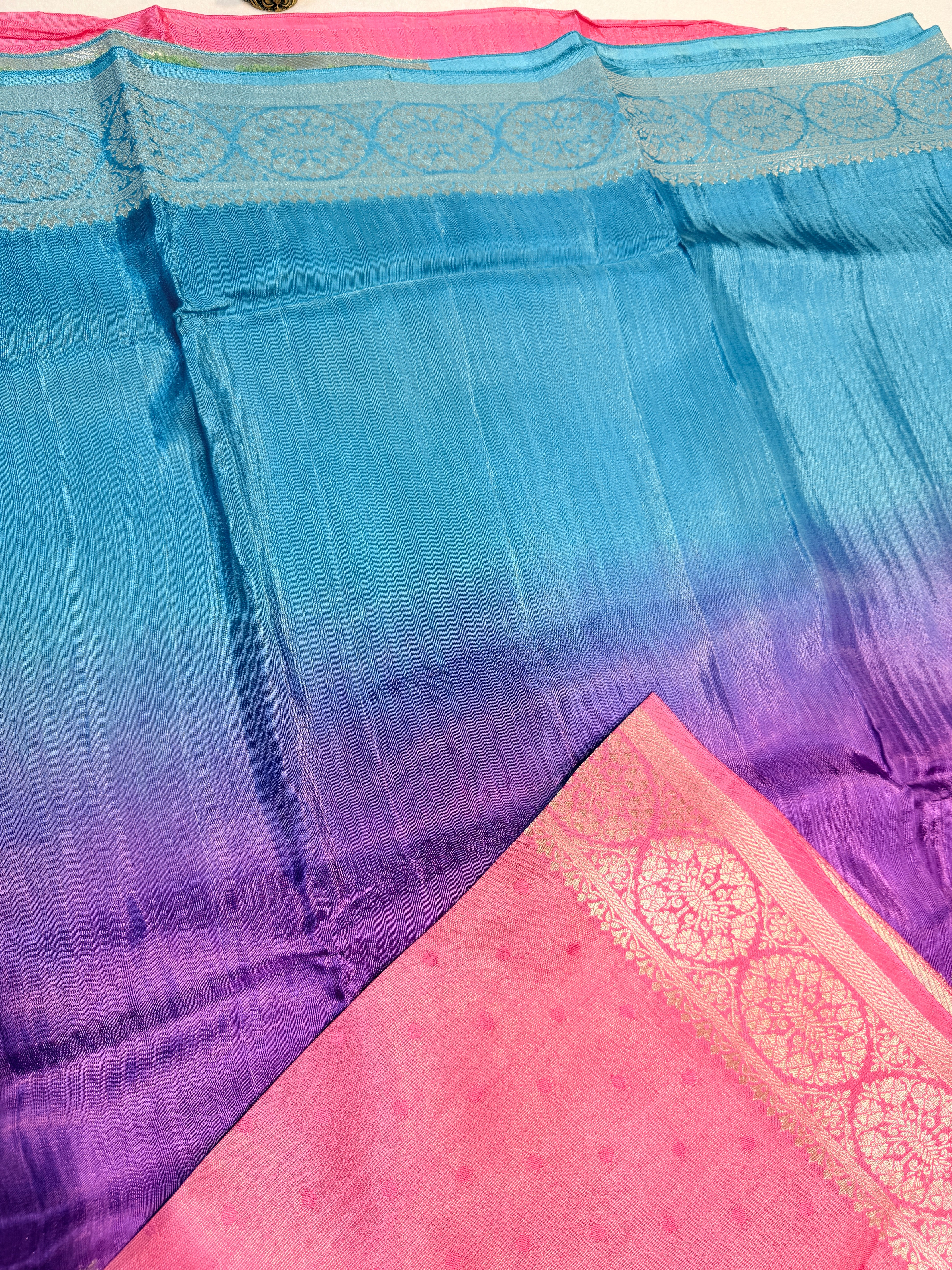Banaras Raw Silk Multi shades