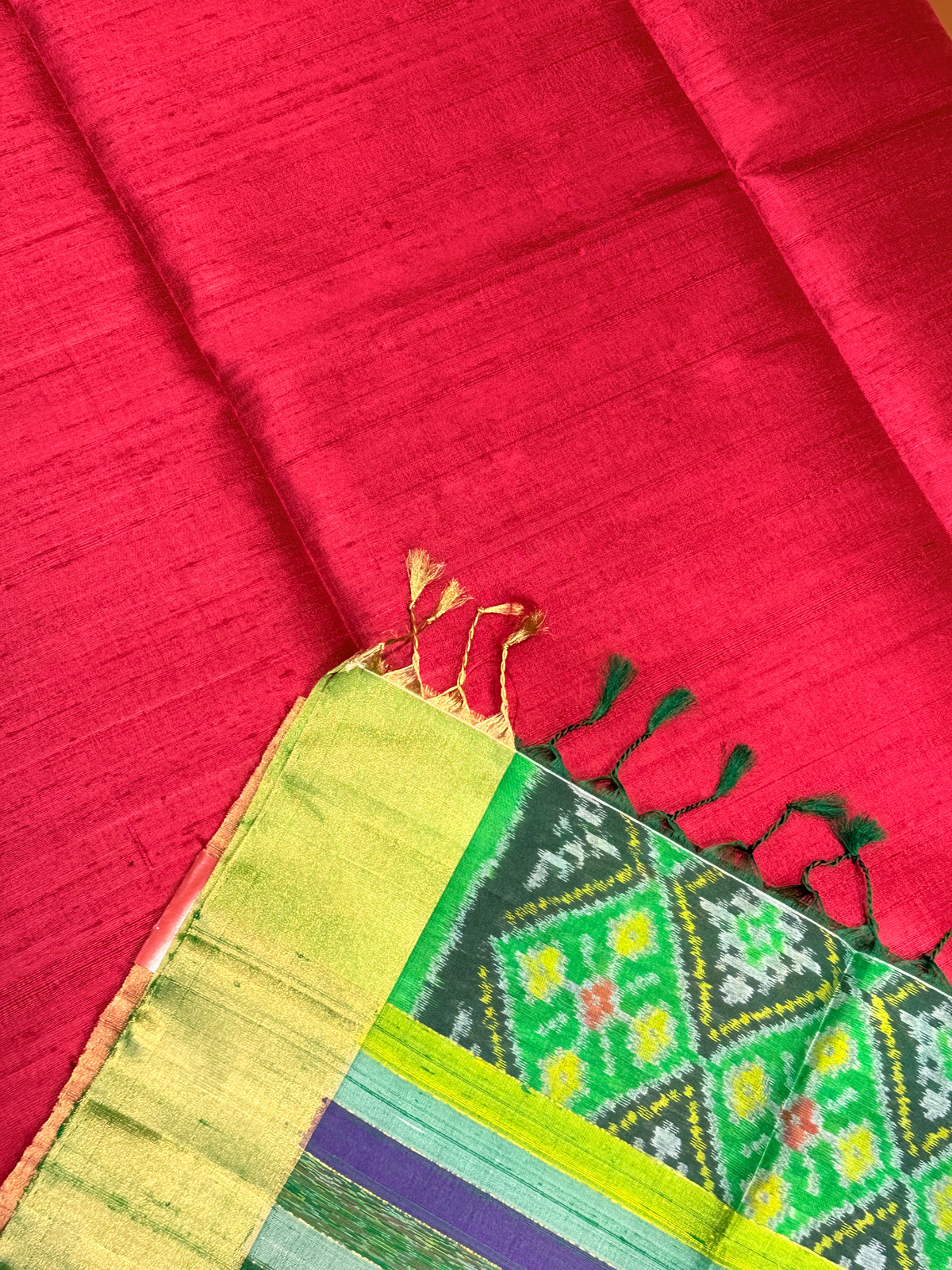 Premium Pure Raw Silk Designer Pallu