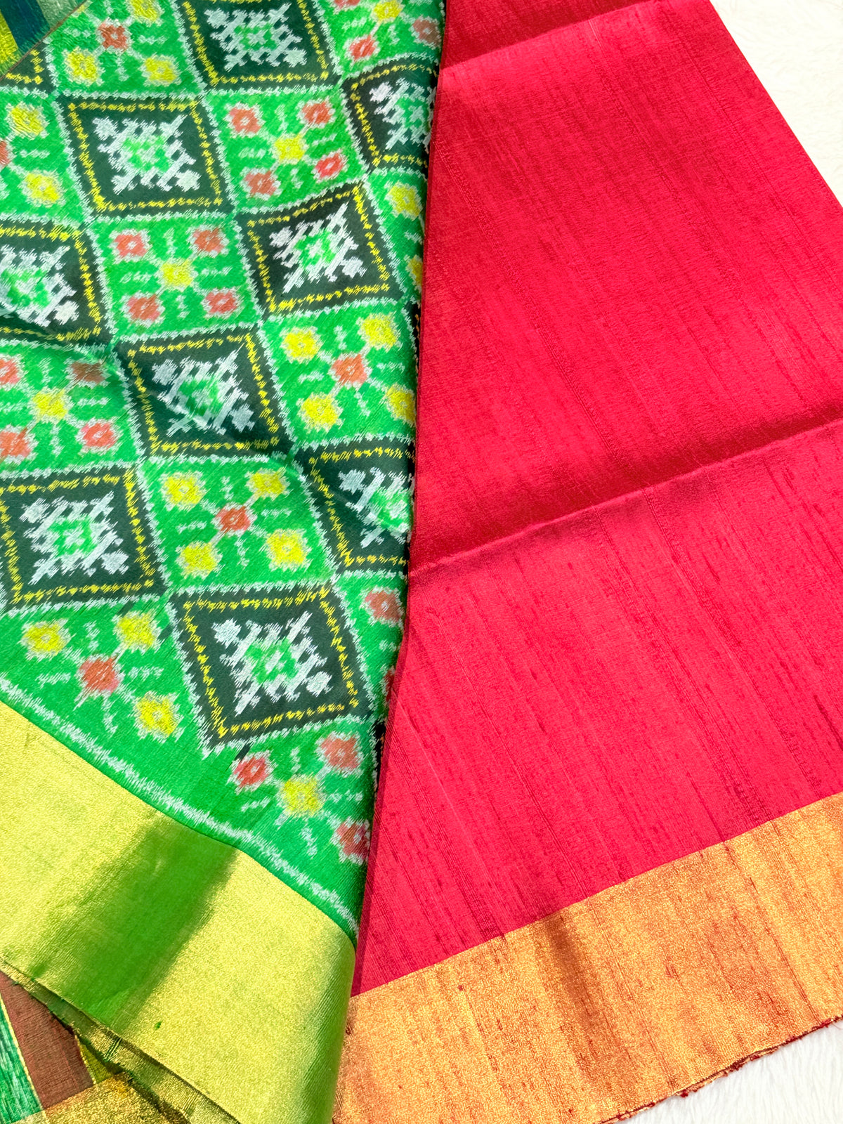 Premium Pure Raw Silk Designer Pallu