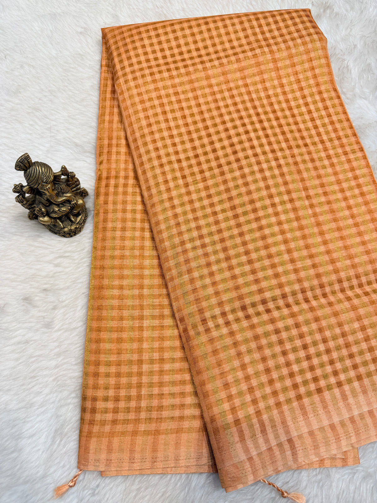 Tussar Silk Small Checks