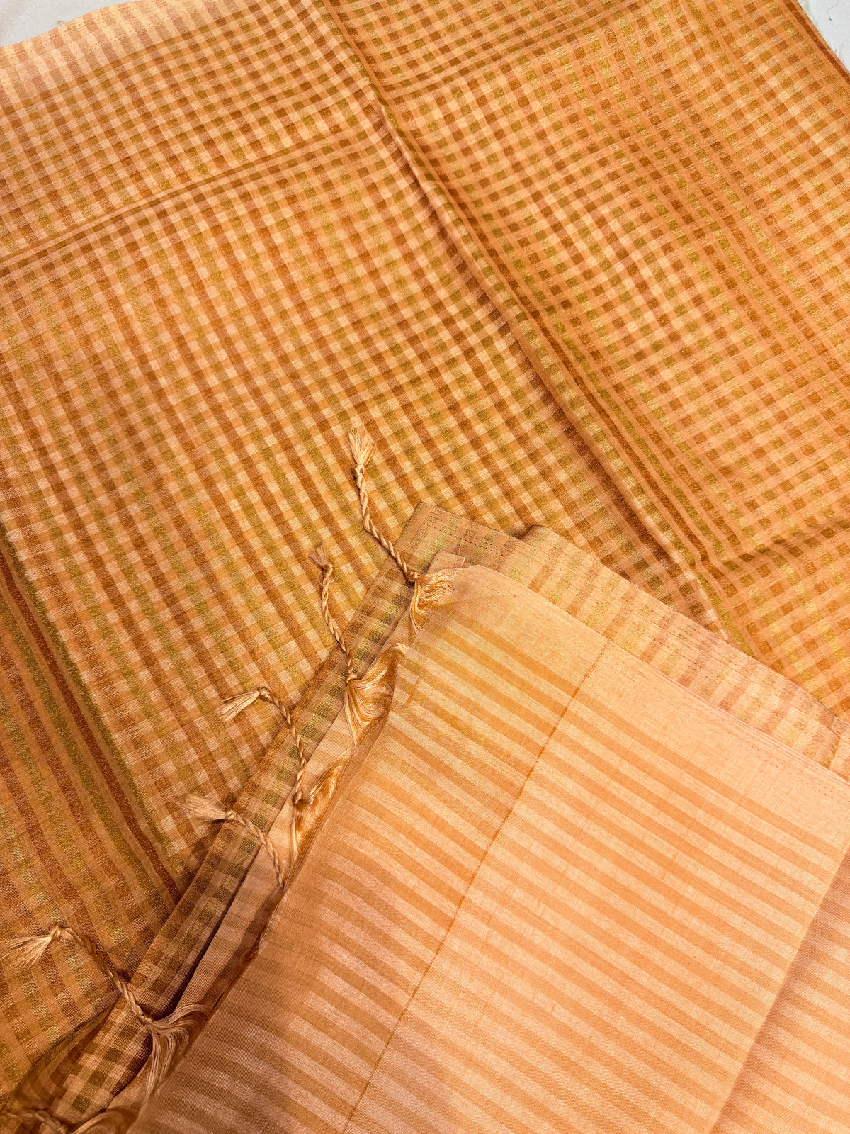 Tussar Silk Small Checks