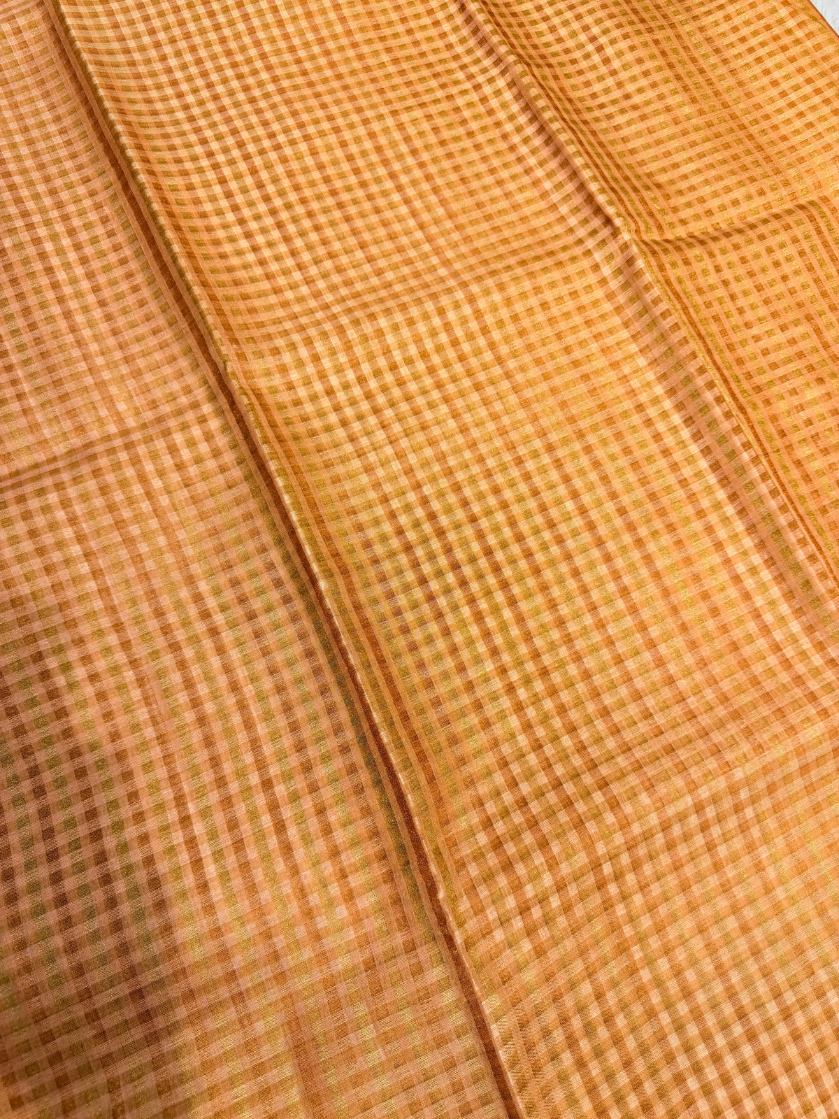 Tussar Silk Small Checks