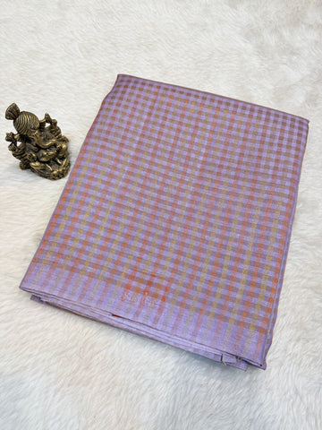 Tussar Silk Small Checks