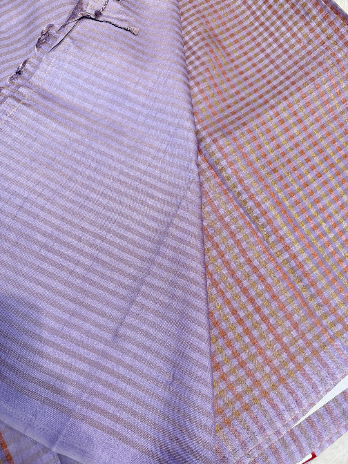 Tussar Silk Small Checks