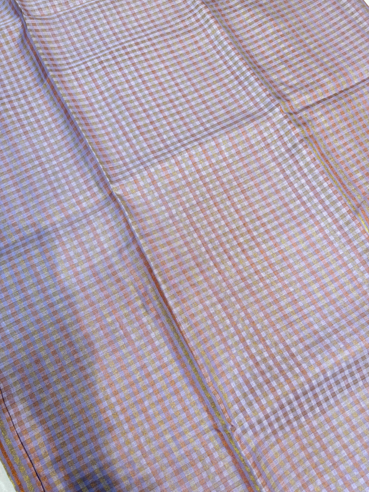 Tussar Silk Small Checks