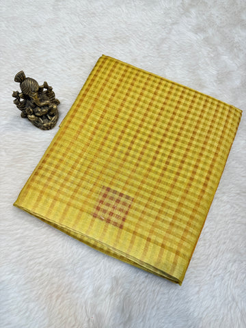 Tussar Silk Small Checks