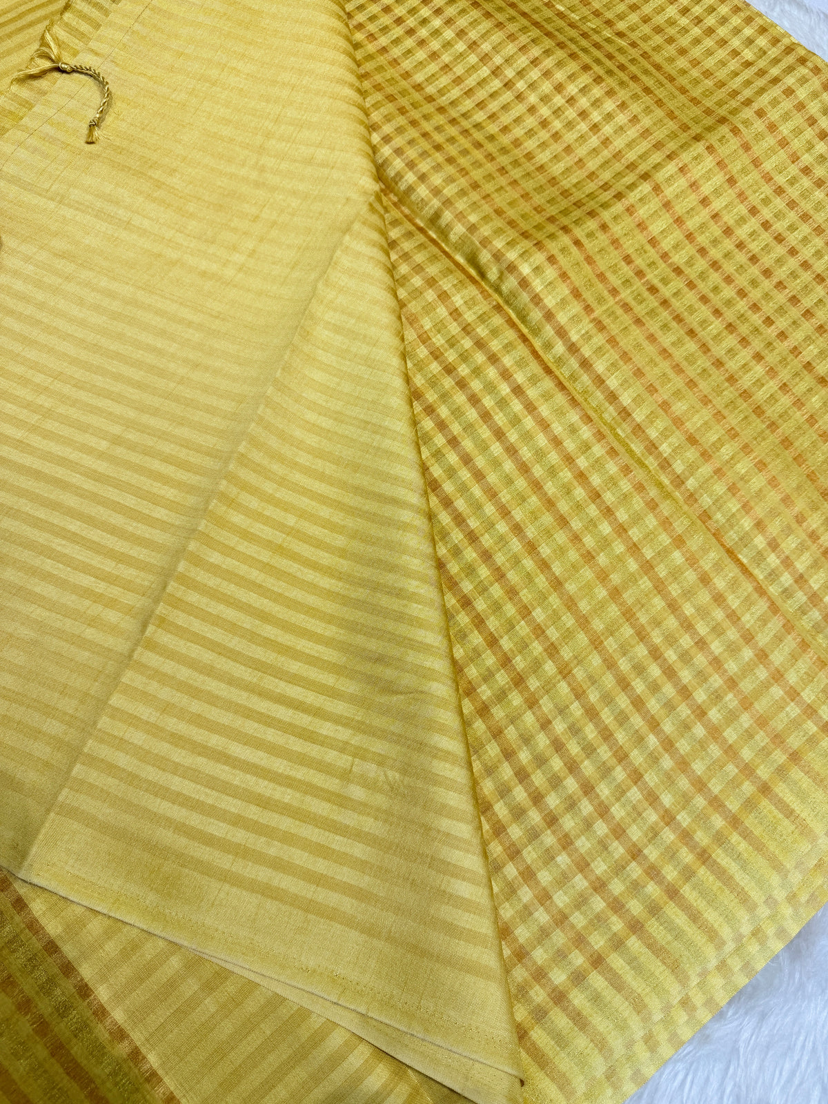 Tussar Silk Small Checks