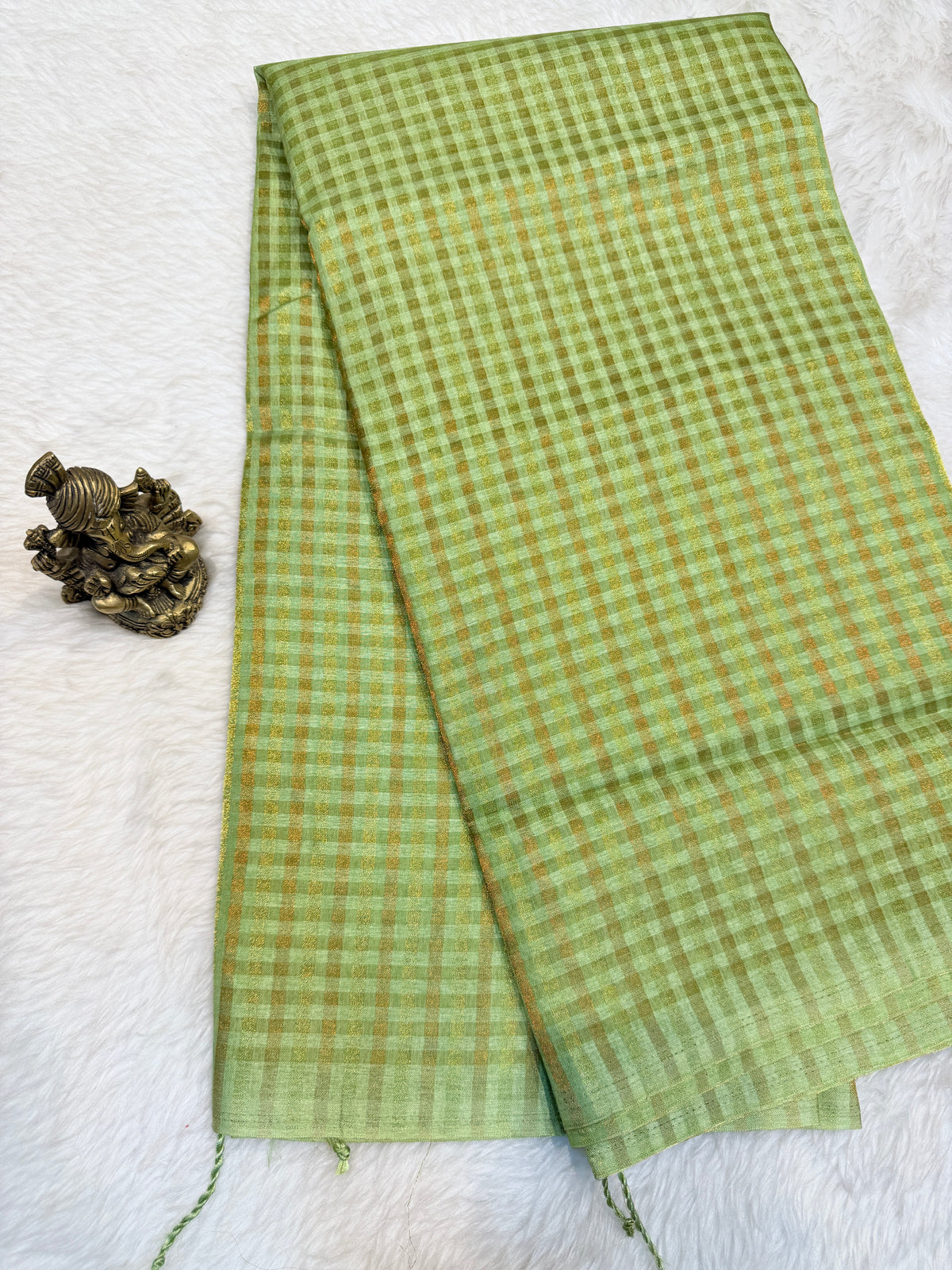 Tussar Silk Small Checks
