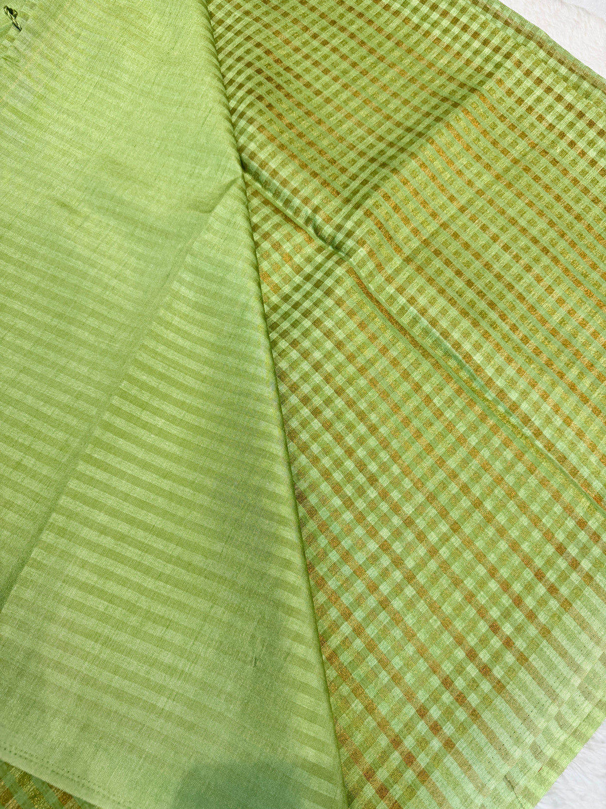 Tussar Silk Small Checks