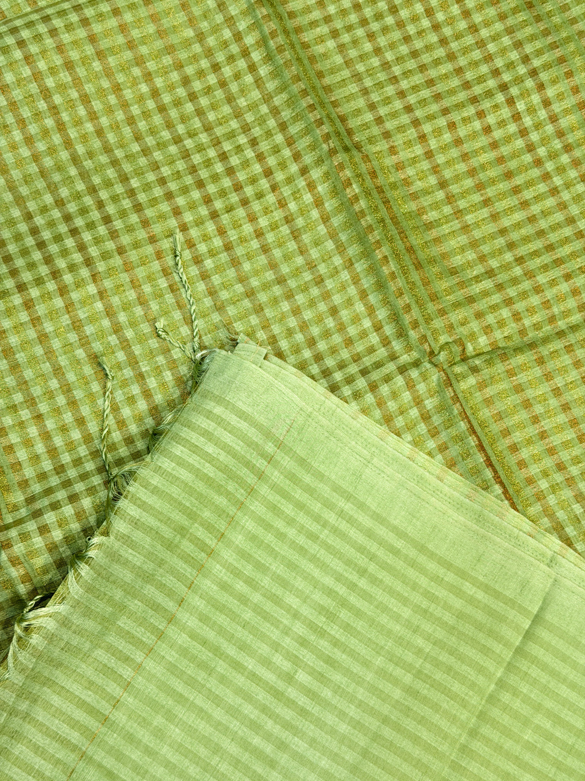 Tussar Silk Small Checks