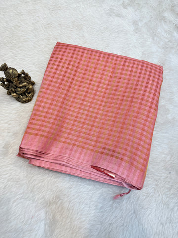 Tussar Silk Small Checks