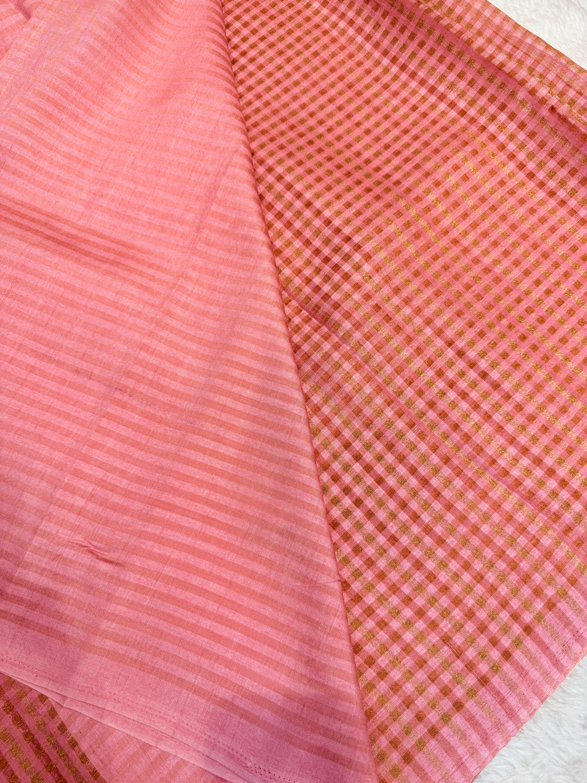 Tussar Silk Small Checks