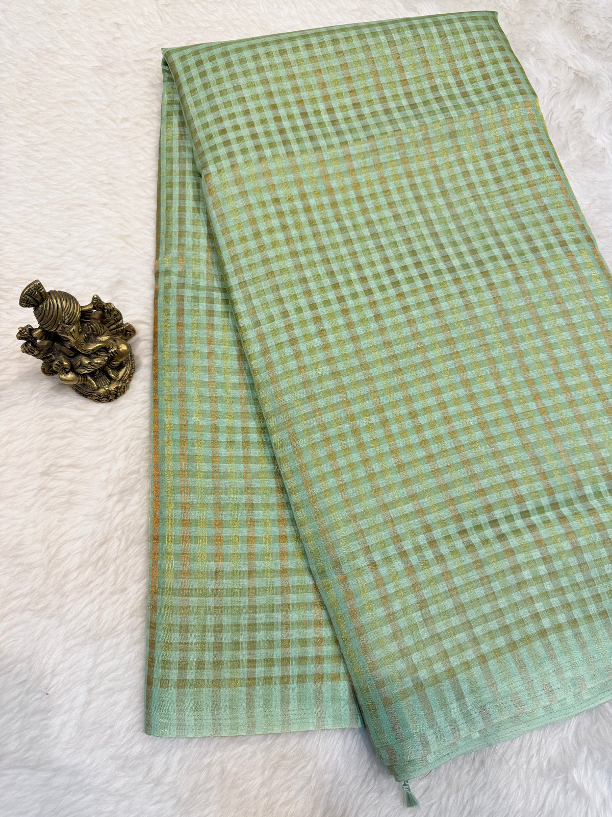 Tussar Silk Small Checks