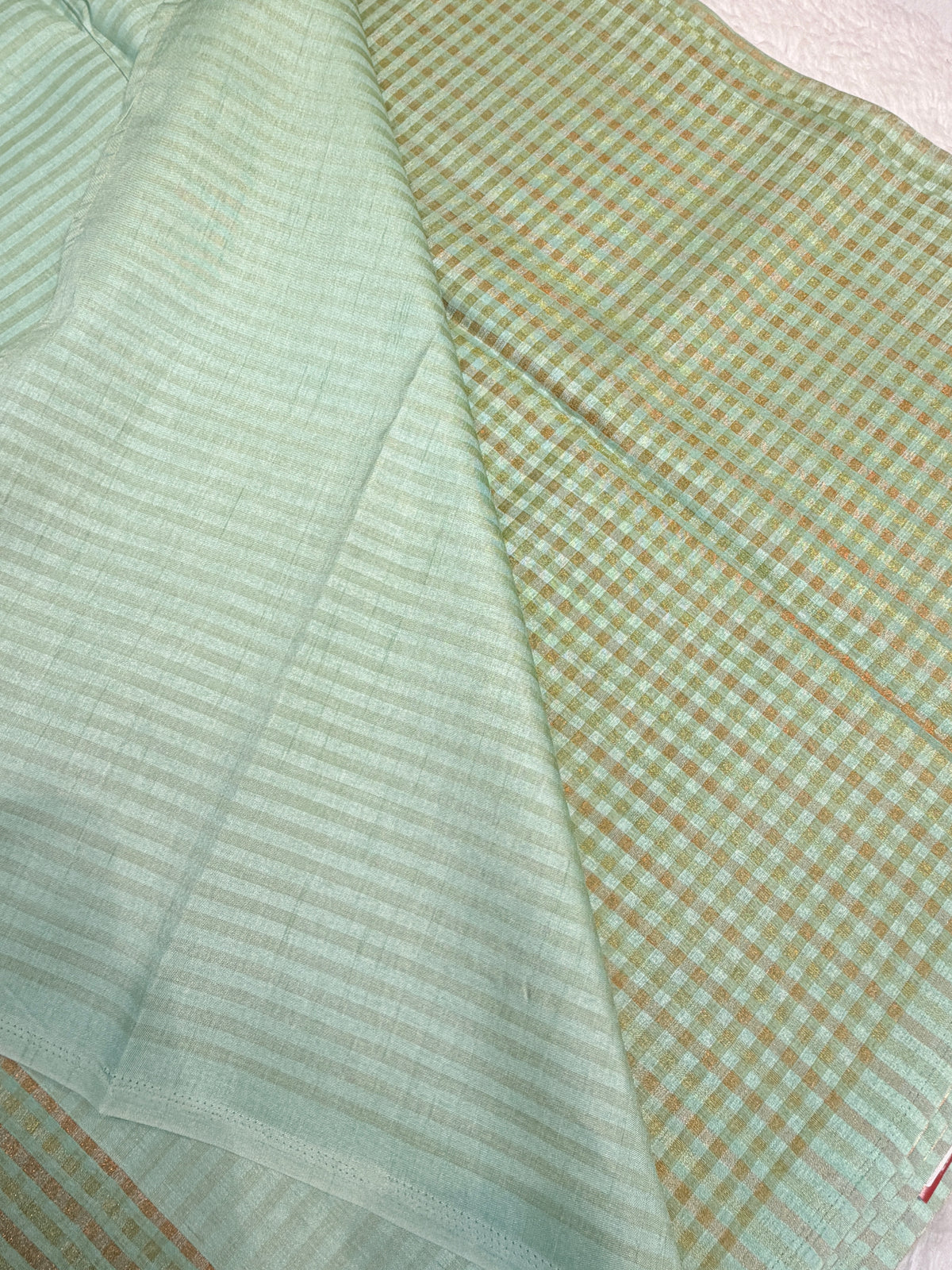 Tussar Silk Small Checks