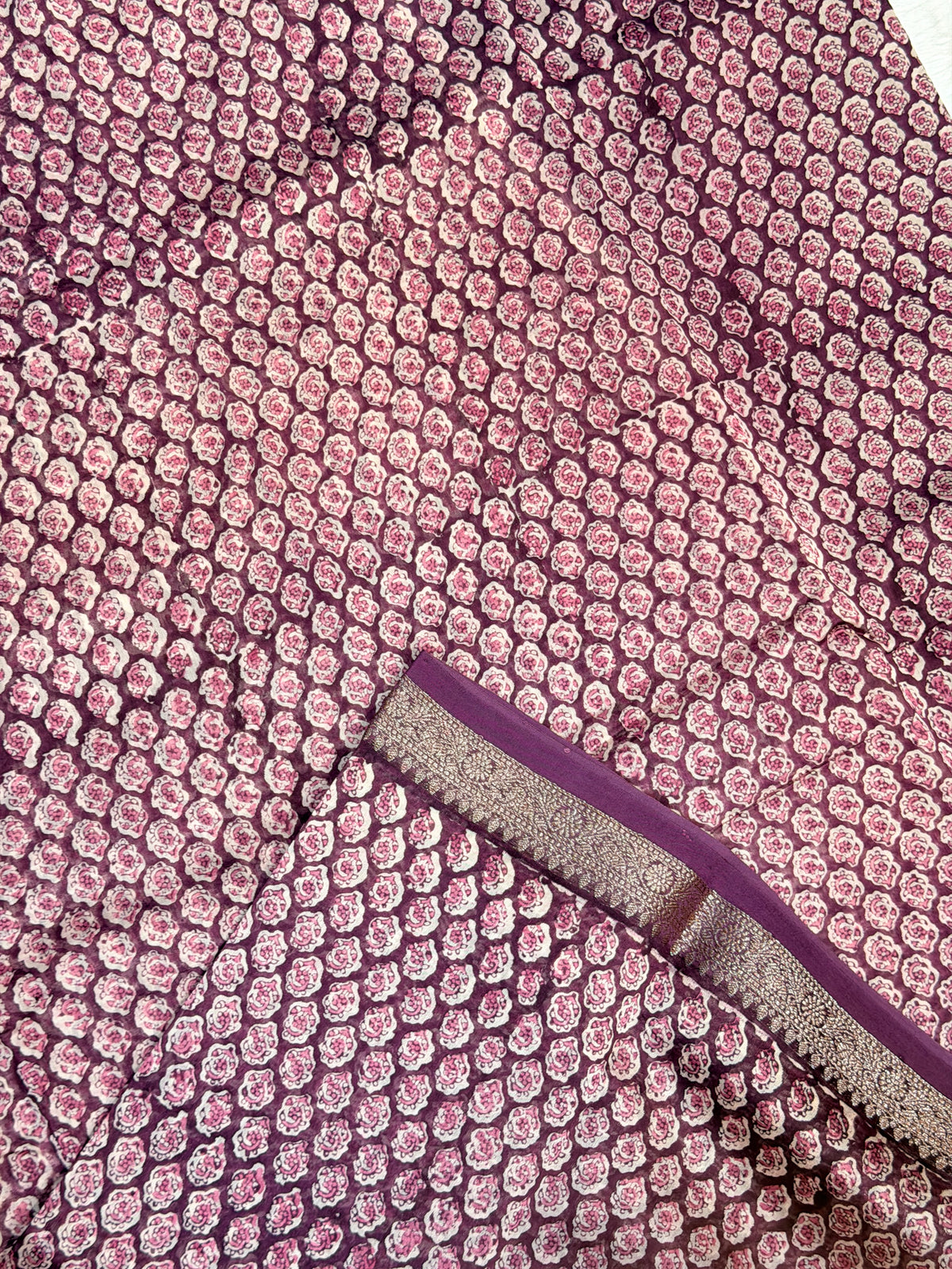 Mul Chanderi SILK Zari Border