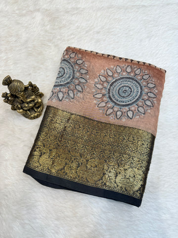 Mul Chanderi Cotton Zari Border