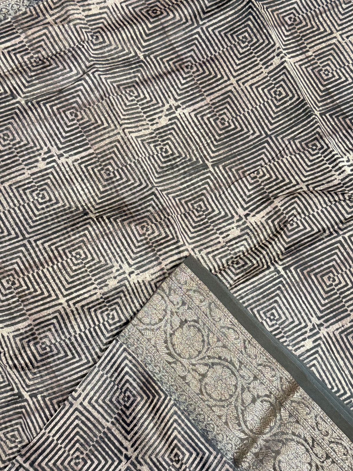 Mul Chanderi SILK Zari Border