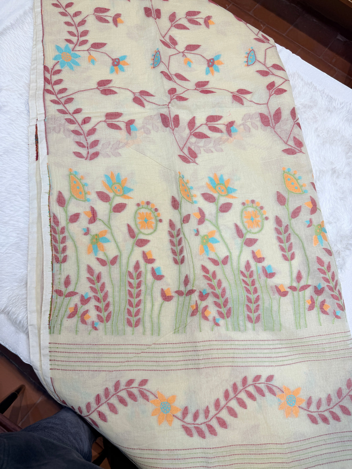 Pure Jamdani Handloom Cotton Saree