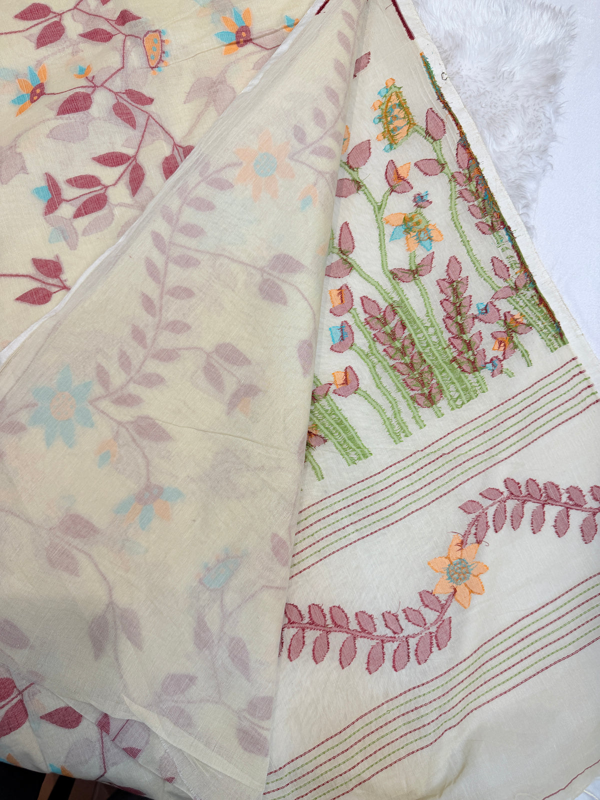 Pure Jamdani Handloom Cotton Saree