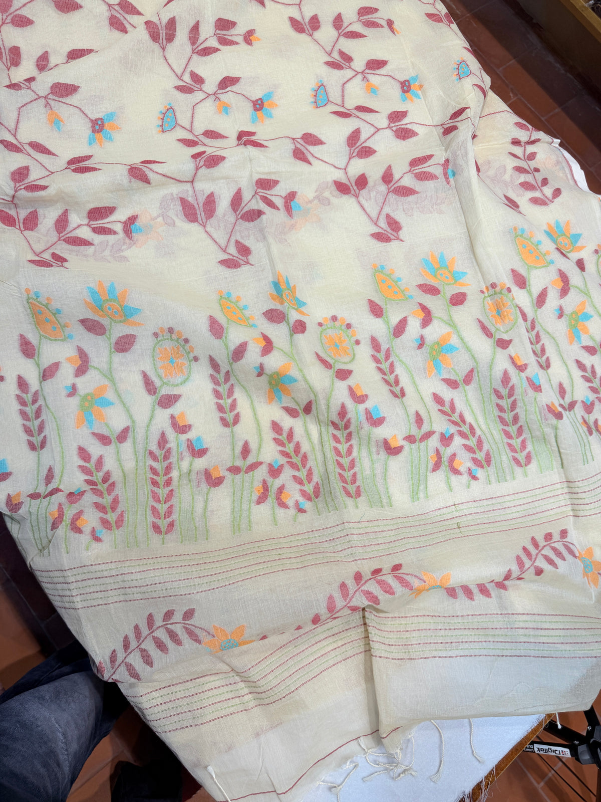 Pure Jamdani Handloom Cotton Saree