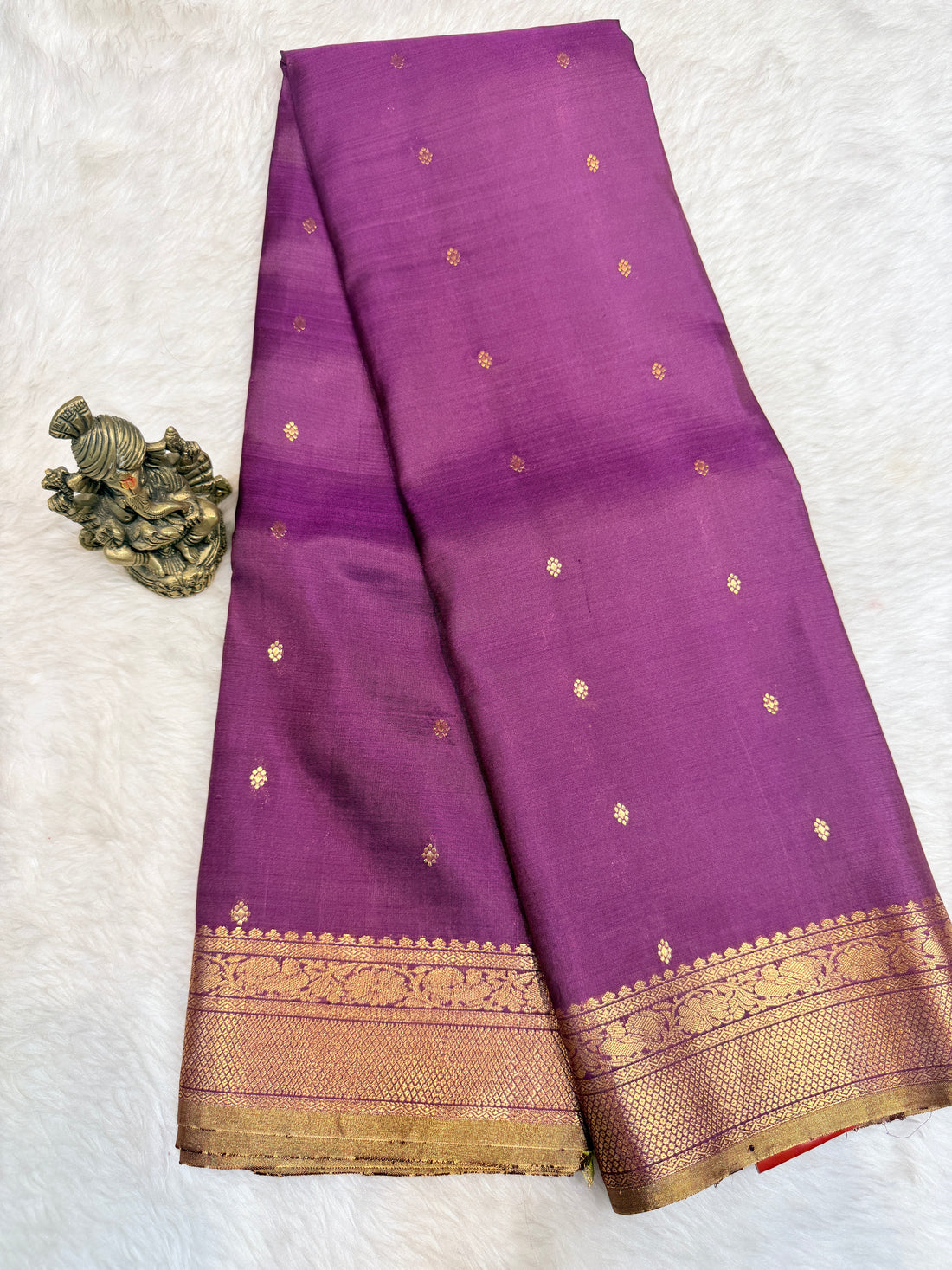 Premium Pure Raw Soft Silk Contrast- Peach
