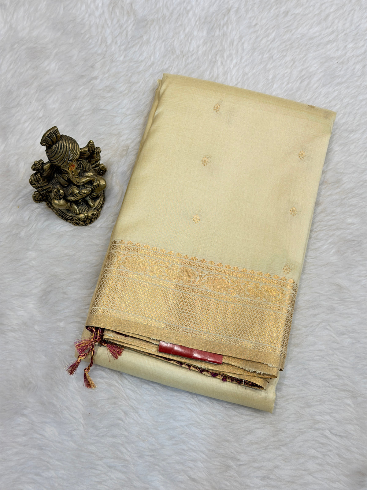 Premium Pure Raw Soft Silk Contrast- Wine