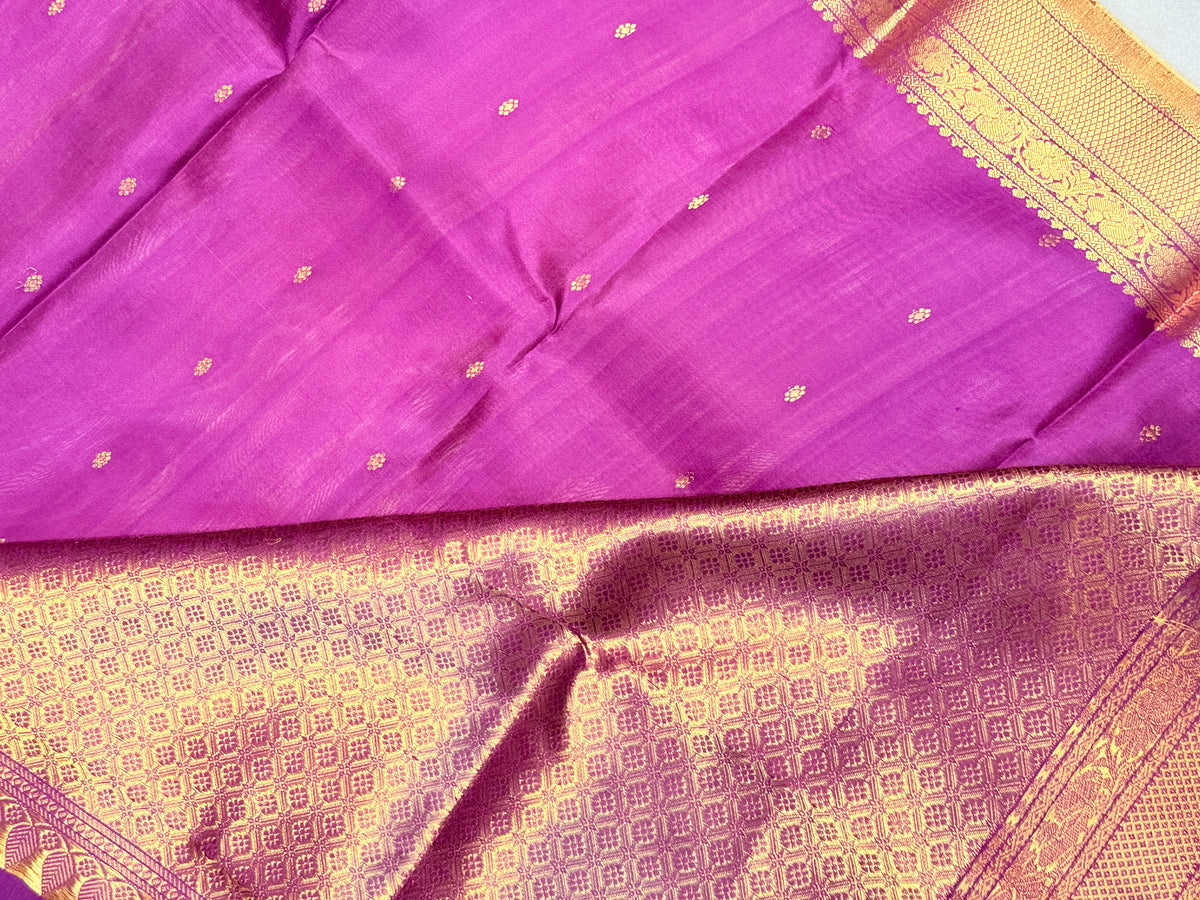 Premium Pure Raw Soft Silk Contrast- Wine