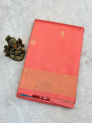 Premium Pure Raw Soft Silk Contrast- Pink