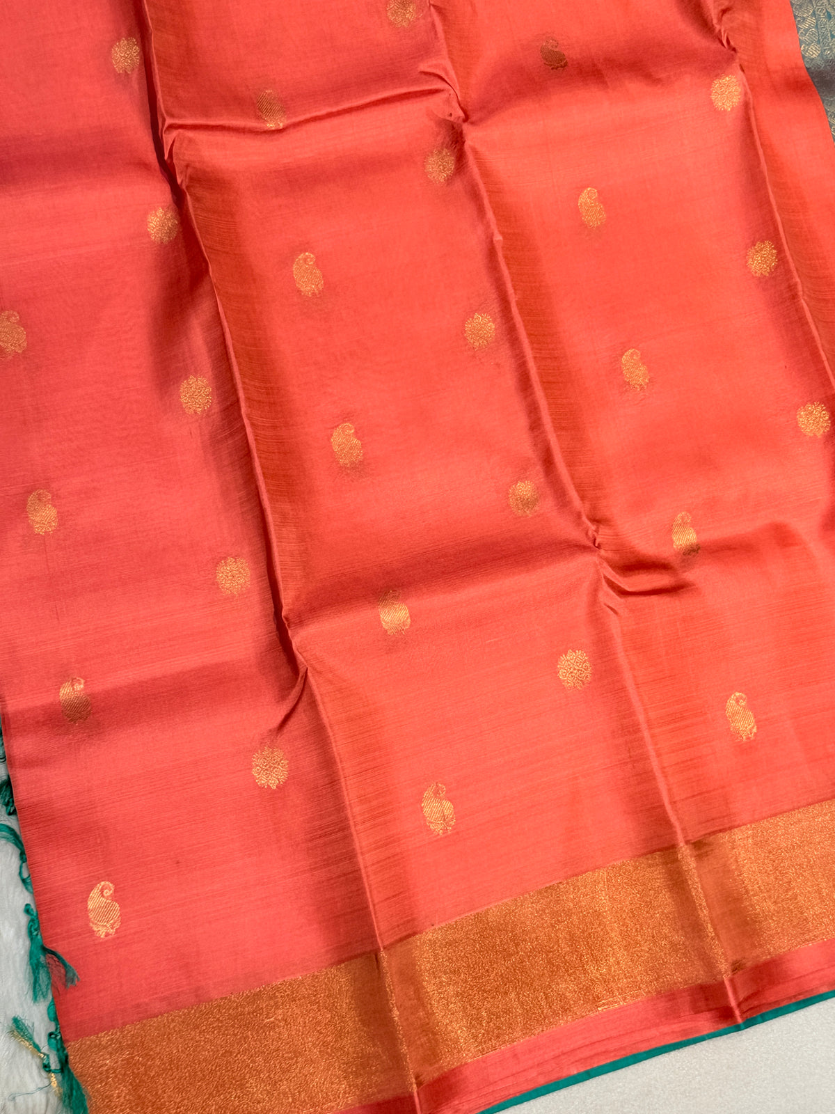 Premium Pure Raw Soft Silk Contrast- Pink