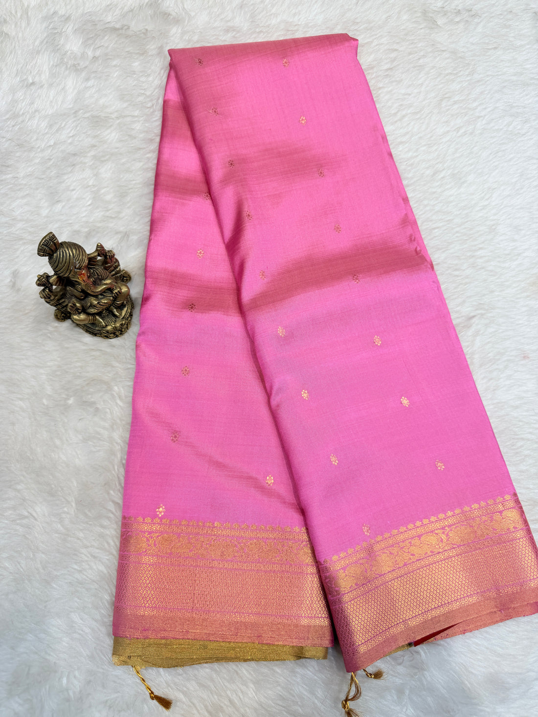 Premium Pure Raw Soft Silk Contrast- Pastal Green