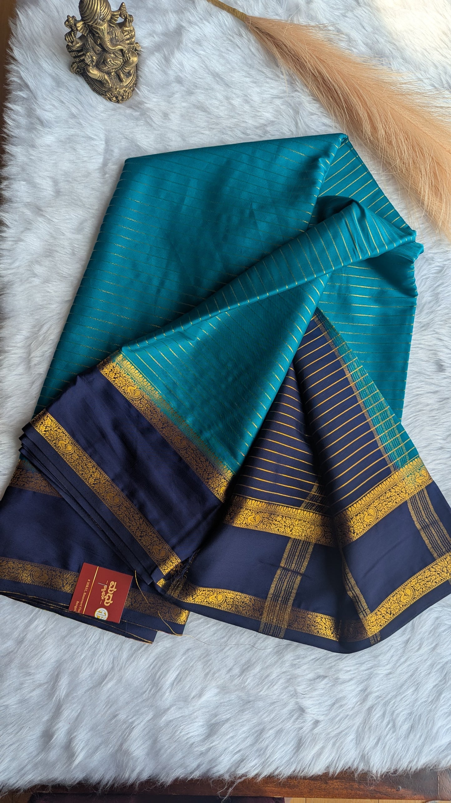 Blue Semi Mysore Silk Saree