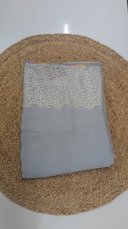 Simple Fancy Saree - Pastel colors