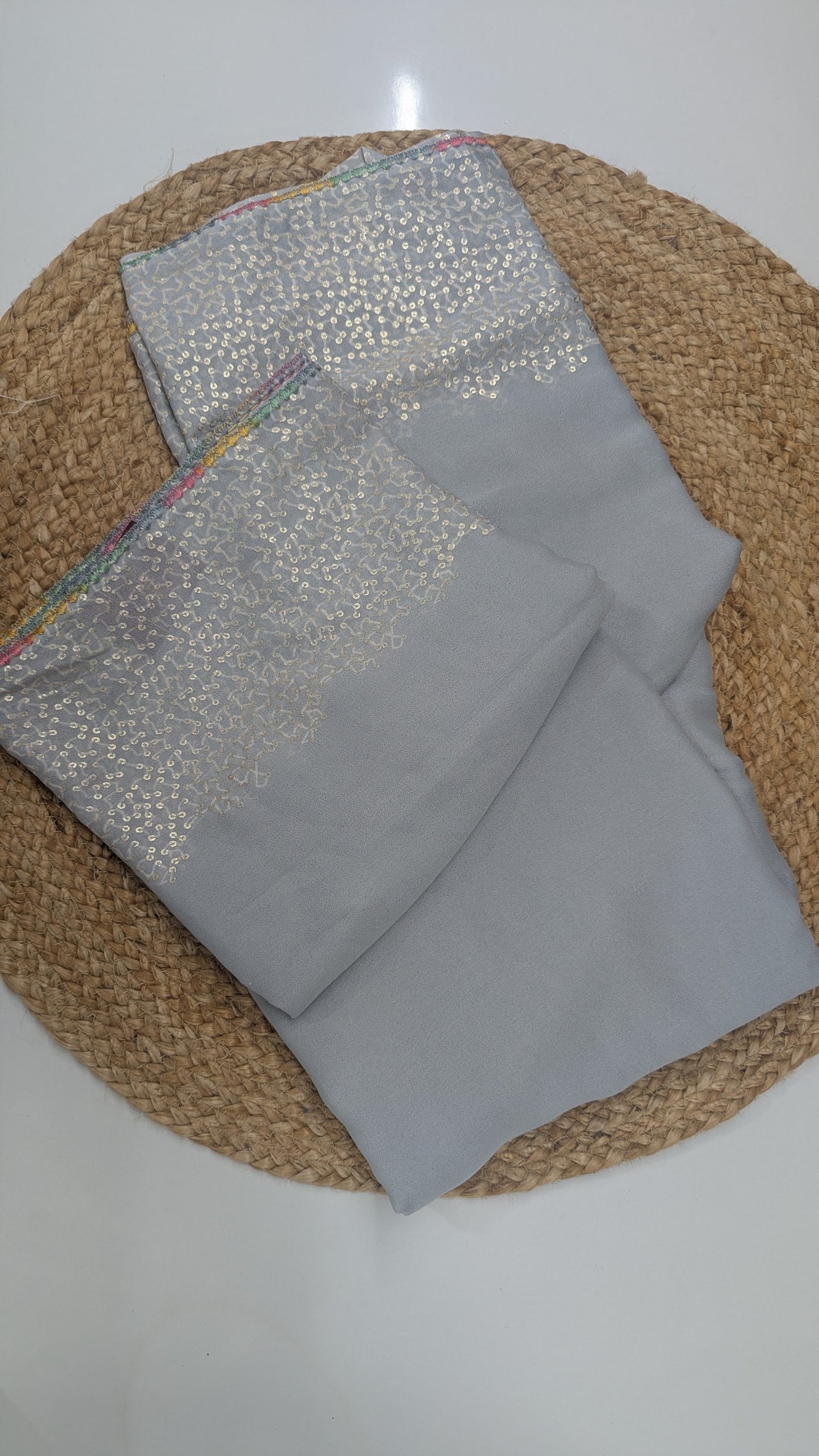 Simple Fancy Saree - Pastel colors
