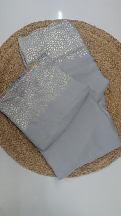 Simple Fancy Saree - Pastel colors