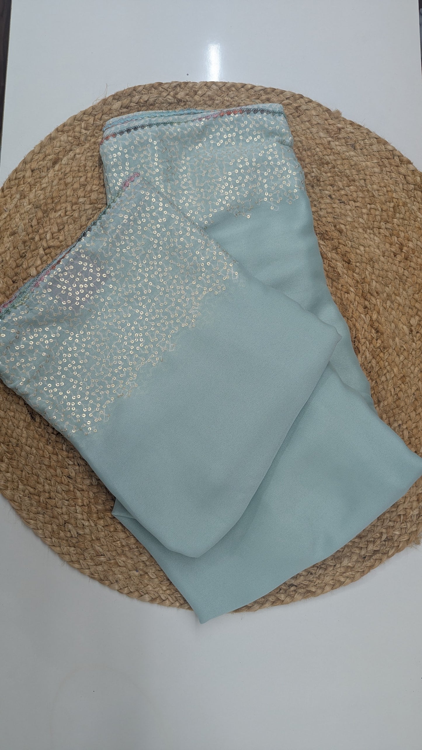 Simple Fancy Saree - Pastel colors