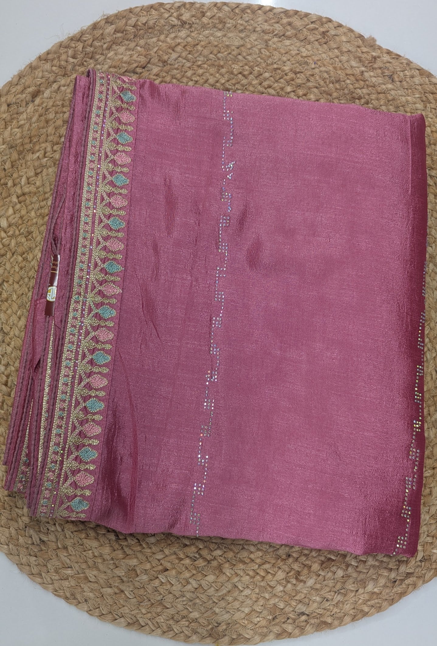 Pink Work and Party Saree
