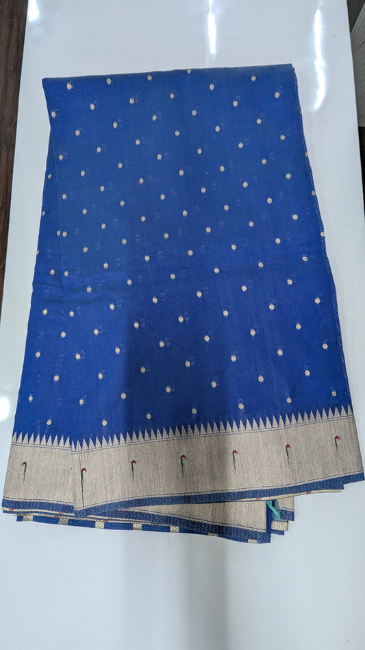 Royal Blue Khatan Silk Saree