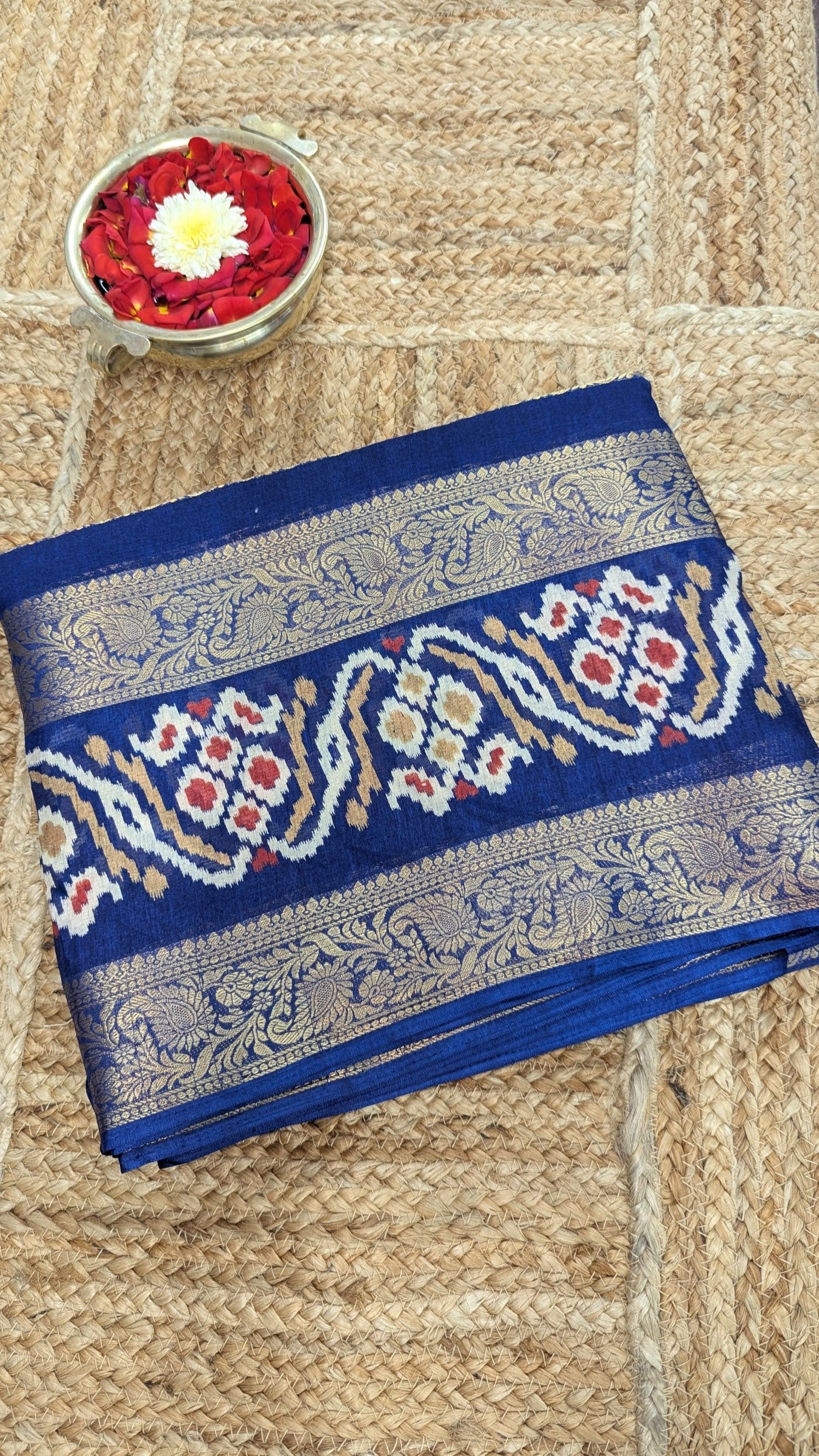 Blue Semi Mysore Silk Saree