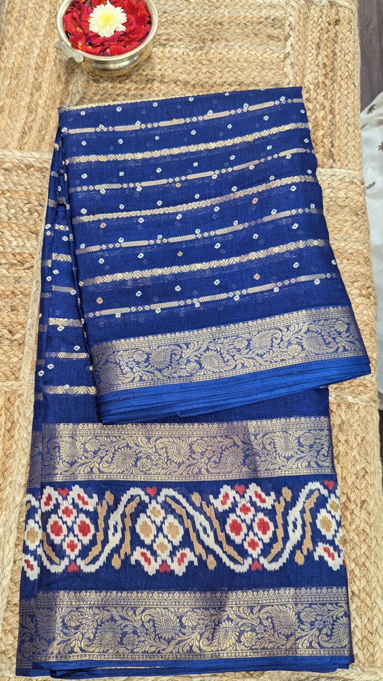 Blue Semi Mysore Silk Saree