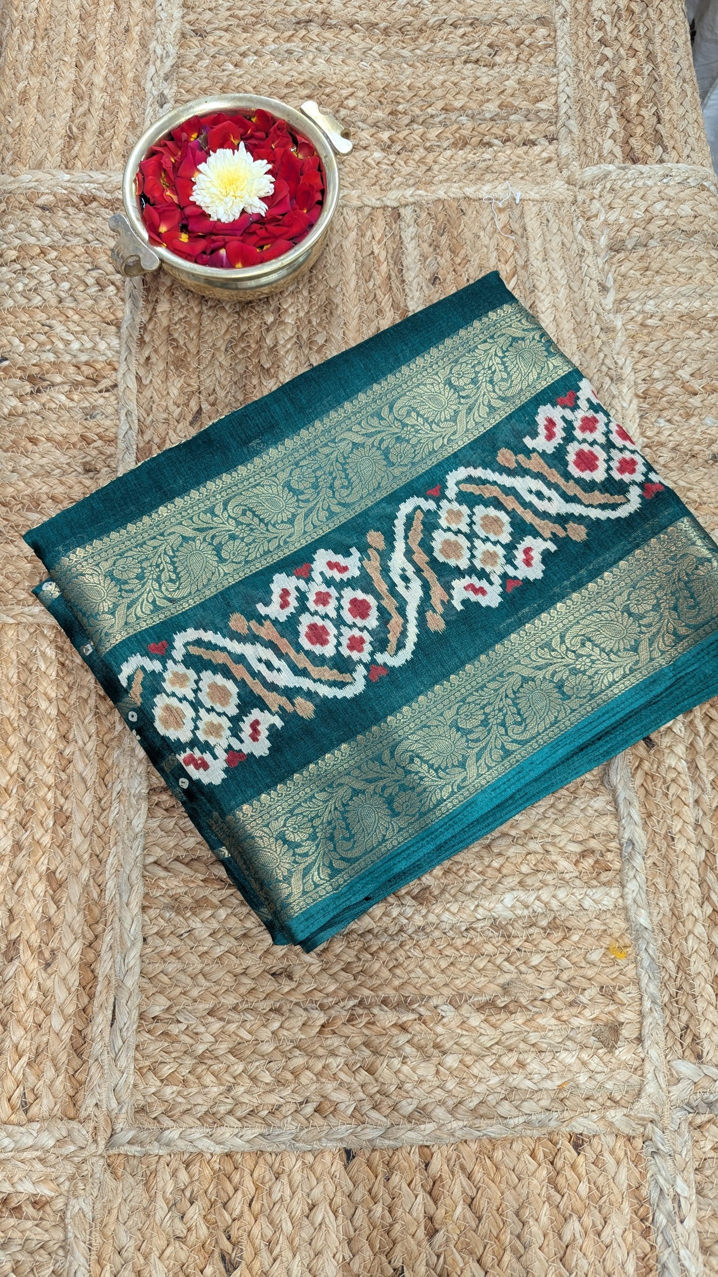 Green Semi Mysore Silk Saree