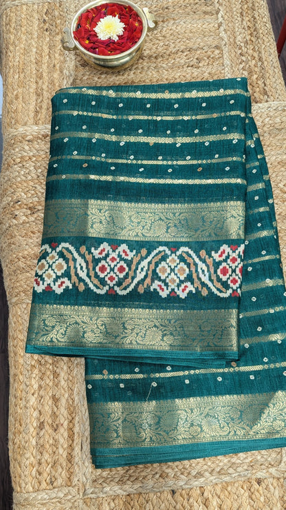 Green Semi Mysore Silk Saree